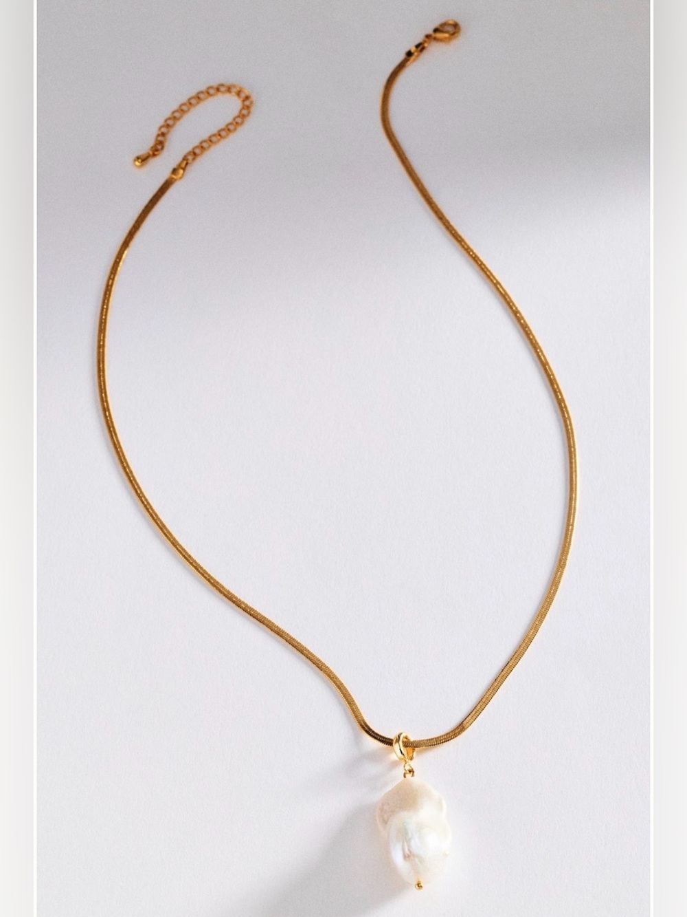 ANTHRO Organic Freshwater Pearl Pendant Necklace